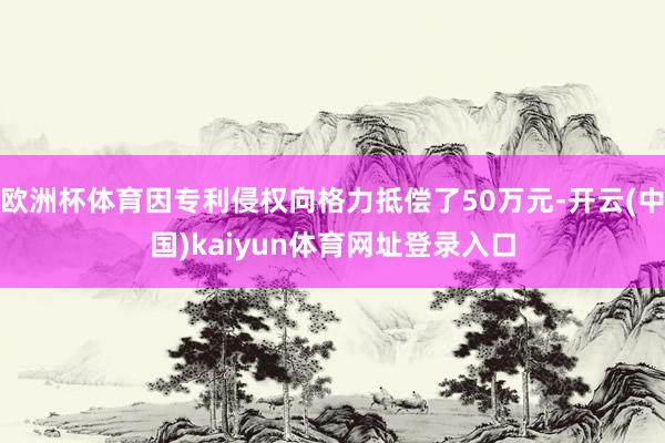欧洲杯体育因专利侵权向格力抵偿了50万元-开云(中国)kaiyun体育网址登录入口
