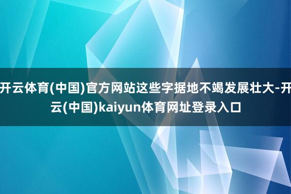 开云体育(中国)官方网站这些字据地不竭发展壮大-开云(中国)kaiyun体育网址登录入口