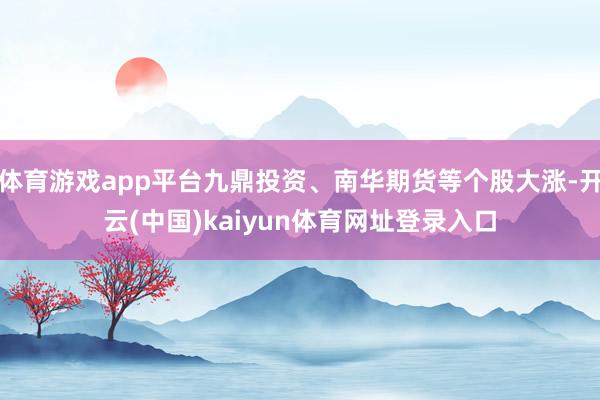 体育游戏app平台九鼎投资、南华期货等个股大涨-开云(中国)kaiyun体育网址登录入口