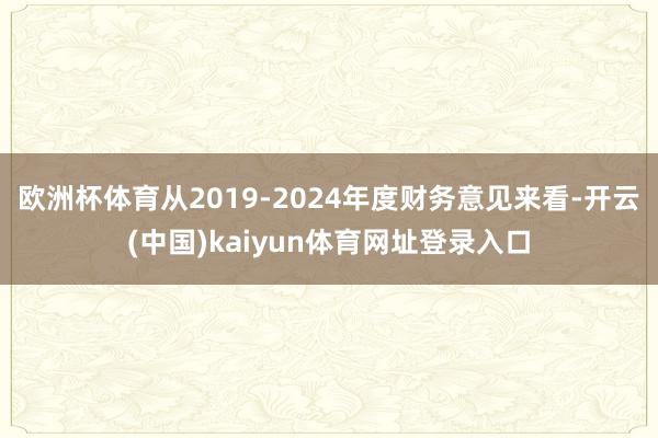 欧洲杯体育从2019-2024年度财务意见来看-开云(中国)kaiyun体育网址登录入口