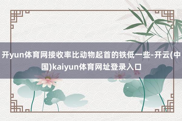 开yun体育网接收率比动物起首的铁低一些-开云(中国)kaiyun体育网址登录入口