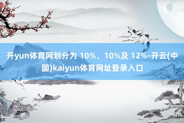 开yun体育网划分为 10%、10%及 12%-开云(中国)kaiyun体育网址登录入口